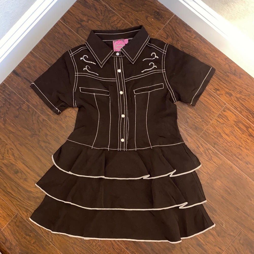 Cowgirl Hardware Ruffle Dress Girls size XS